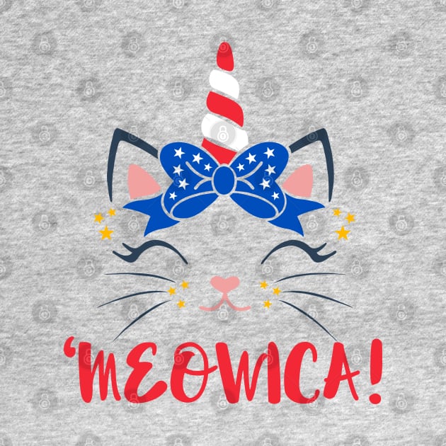 'Meowica 4th of July Kittycorn by Designkix